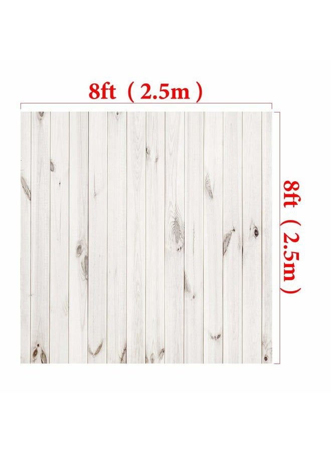 Kate 8x8ft White Wood Backdrops for Photography Retro Wooden Background Studio Photo Props - Image 4